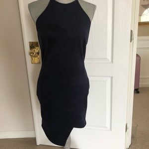 Faux suede Dark blue dress size medium